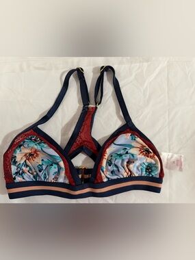 Xhilaration Floral Lace Bralette in Navy, Red, Teal
